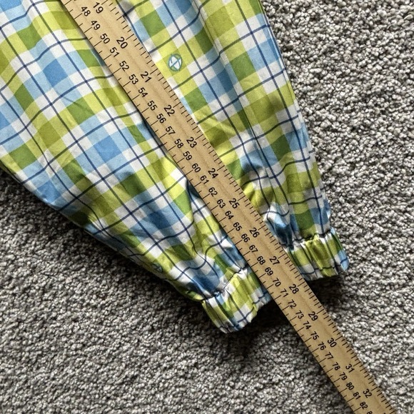 Vintage ENYCE Windbreaker Hoodie Mens XL Plaid Stripe Y2K 90s Full Zip Snap RARE - Picture 13 of 16